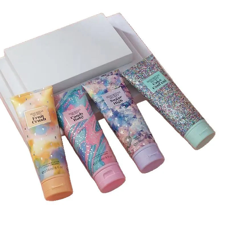 Victoria’s Body Lotion: Intense hydration with a long-lasting scent of velvety petals