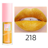 Lip gloss with 18 bright colors, long-lasting and waterproof. Moisturizes and adds shine to lips.