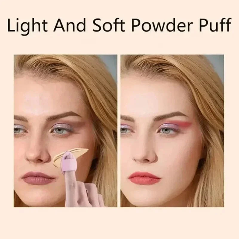 Kit with 12 triangular makeup sponges. Perfect for applying foundation, powder, and liquids with an even finish