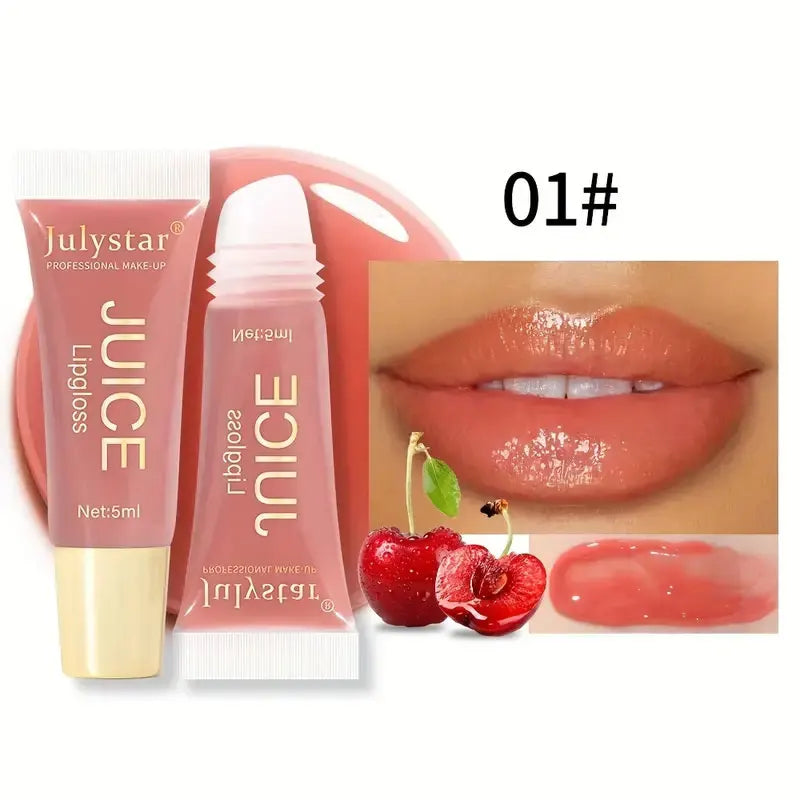 Transparent Lip Oil Jelly that moisturizes and softens lips. Fruity scent and glossy finish