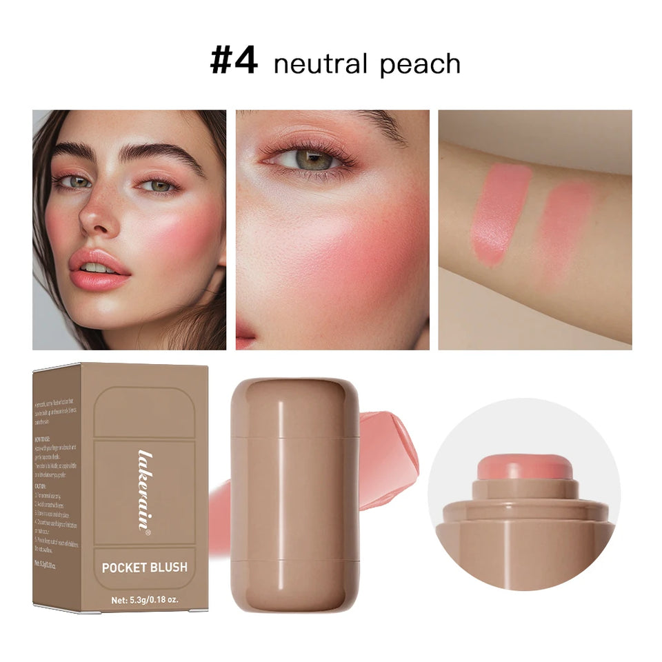 3-in-1 Blush Stick, moisturized face and lips with long-lasting color and natural shine