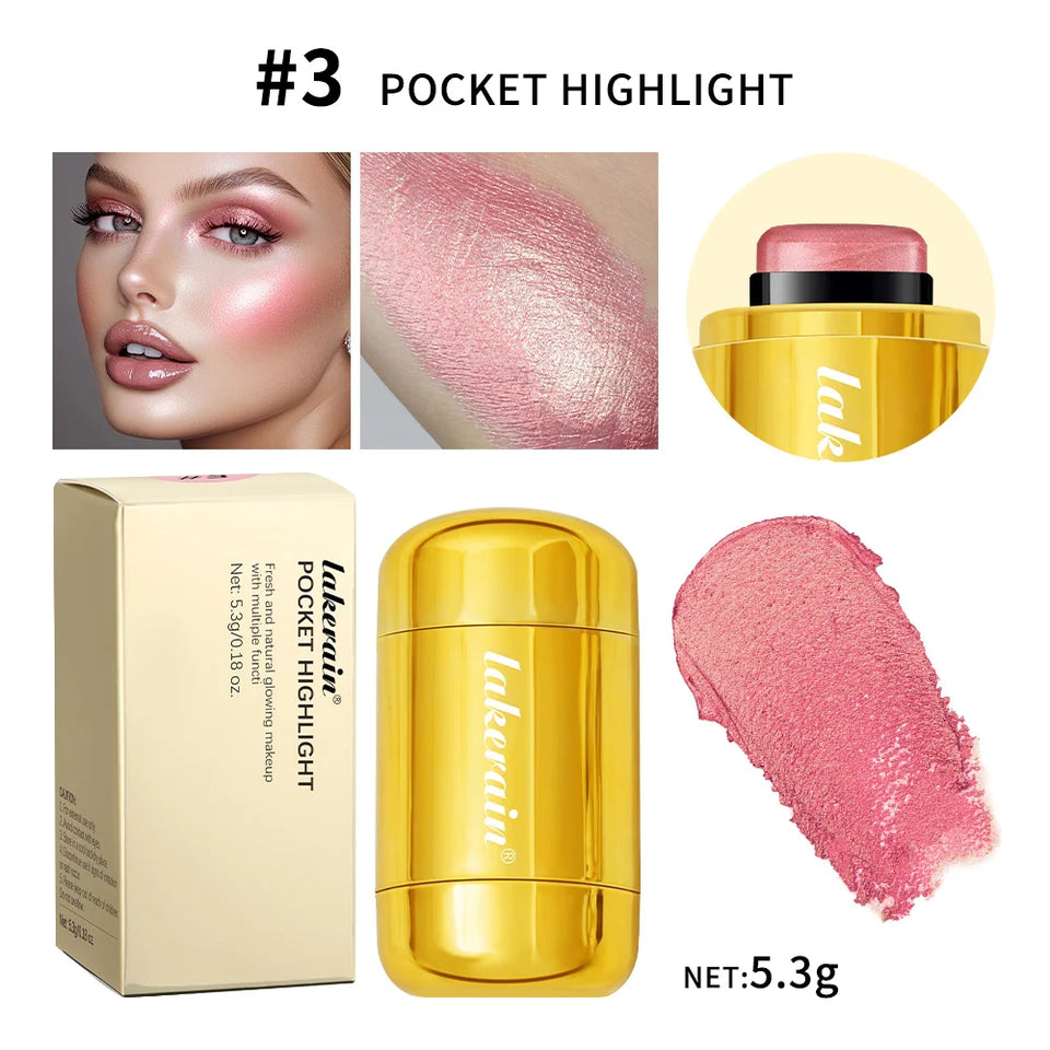 3-in-1 Blush Stick, moisturized face and lips with long-lasting color and natural shine