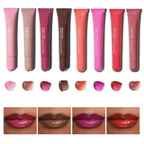 Kit of 9 nourishing lip glosses. Hydration, shine, and plumping effect