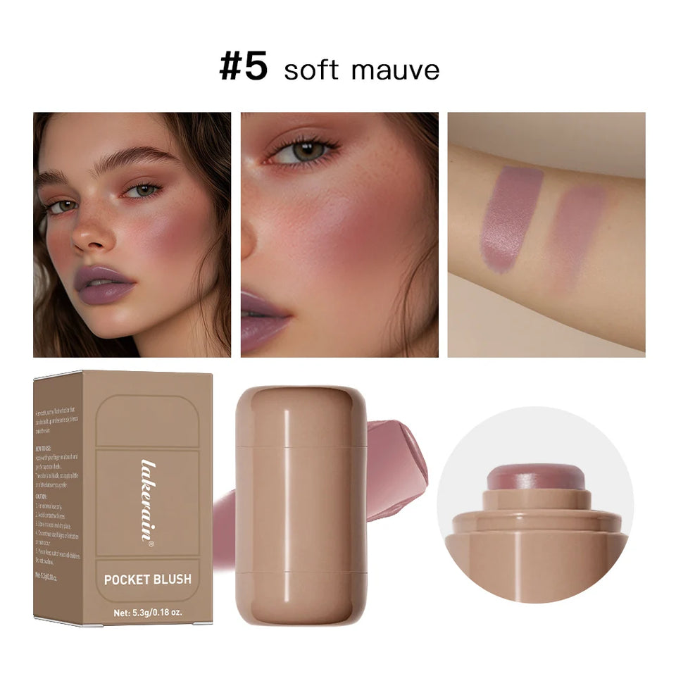 3-in-1 Blush Stick, moisturized face and lips with long-lasting color and natural shine