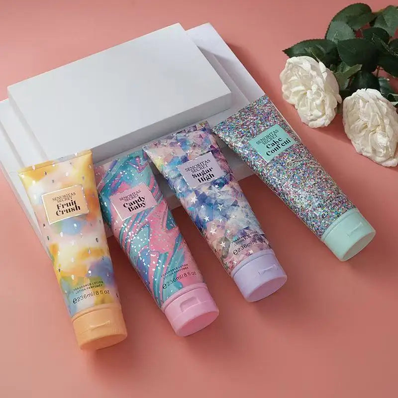 Victoria’s Body Lotion: Intense hydration with a long-lasting scent of velvety petals
