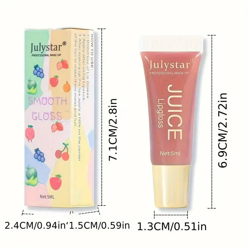 Transparent Lip Oil Jelly that moisturizes and softens lips. Fruity scent and glossy finish
