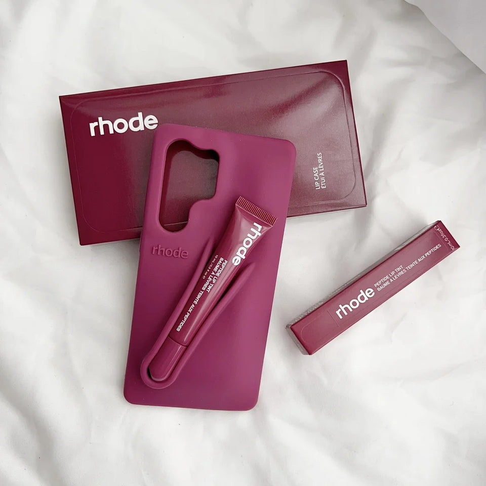 Silicone case for Samsung Galaxy with lipstick holder. Practical and stylish protection