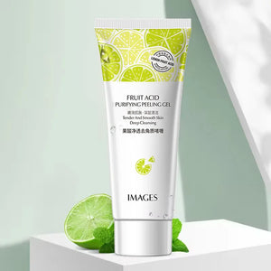 Facial exfoliating gel with natural fruit acids. Deeply cleanses, hydrates, and nourishes the skin