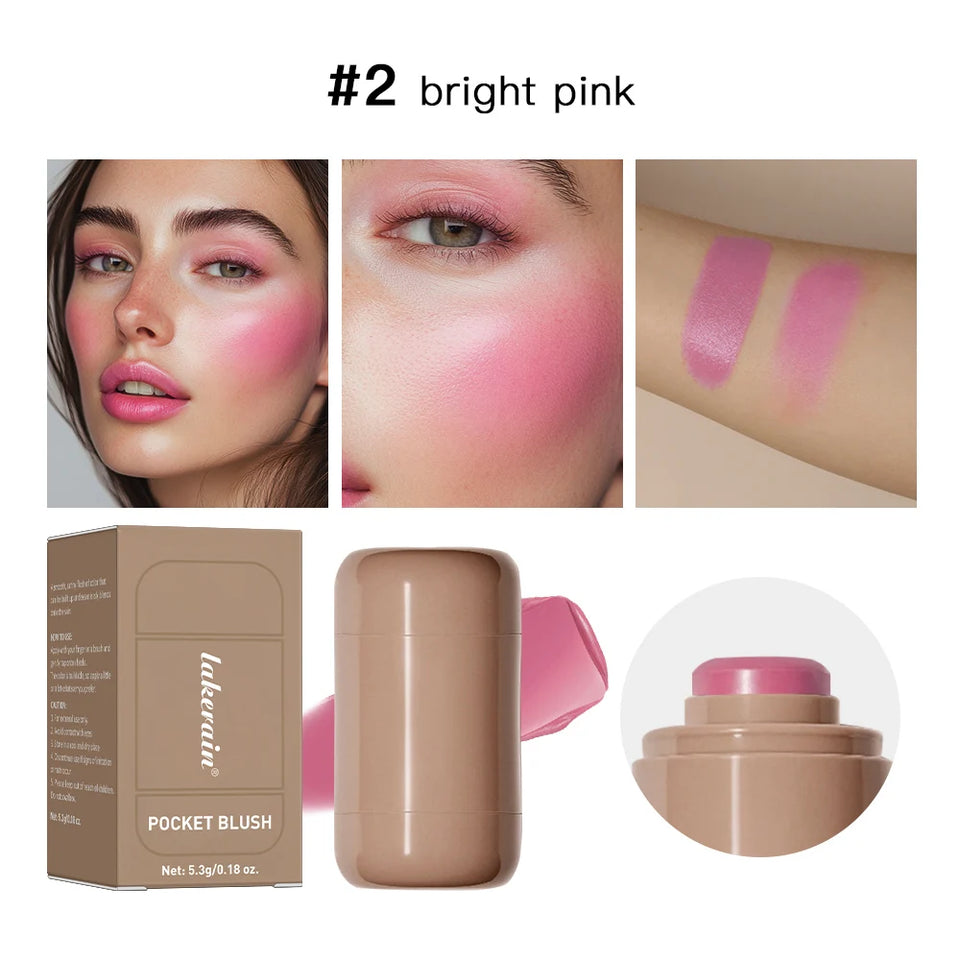 3-in-1 Blush Stick, moisturized face and lips with long-lasting color and natural shine