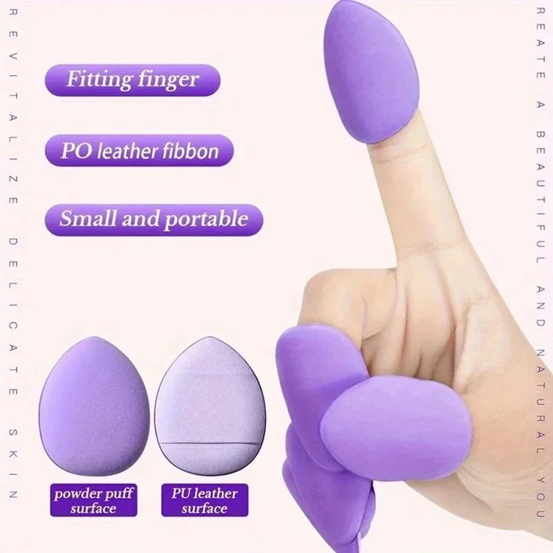 Kit with 12 triangular makeup sponges. Perfect for applying foundation, powder, and liquids with an even finish