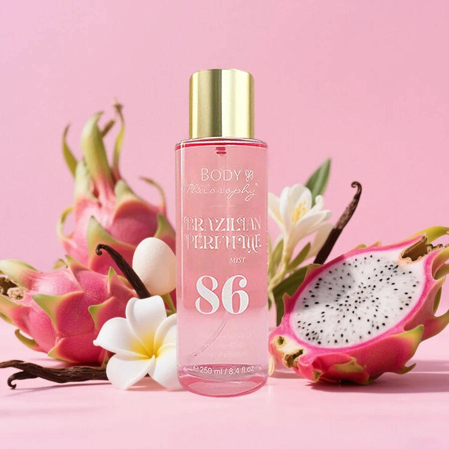 Body & Hair Mist 250ml with a hint of vanilla. Sweet, floral, and long-lasting fragrance