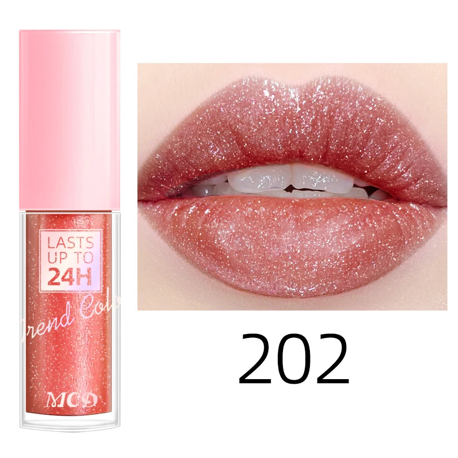 Lip gloss with 18 bright colors, long-lasting and waterproof. Moisturizes and adds shine to lips.