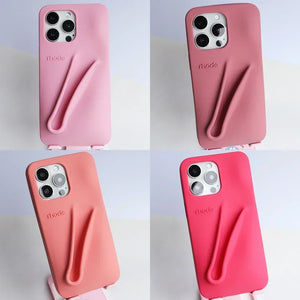 Rhode silicone case for iPhone with practical lip gloss holder. Protection and style in one accessory