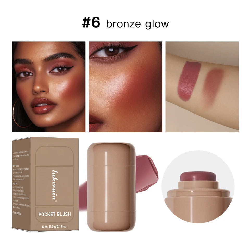 3-in-1 Blush Stick, moisturized face and lips with long-lasting color and natural shine