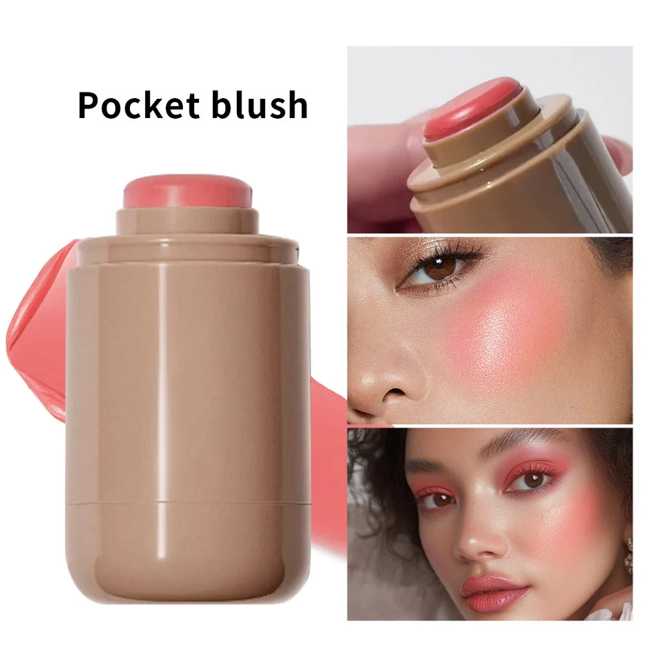 3-in-1 Blush Stick, moisturized face and lips with long-lasting color and natural shine
