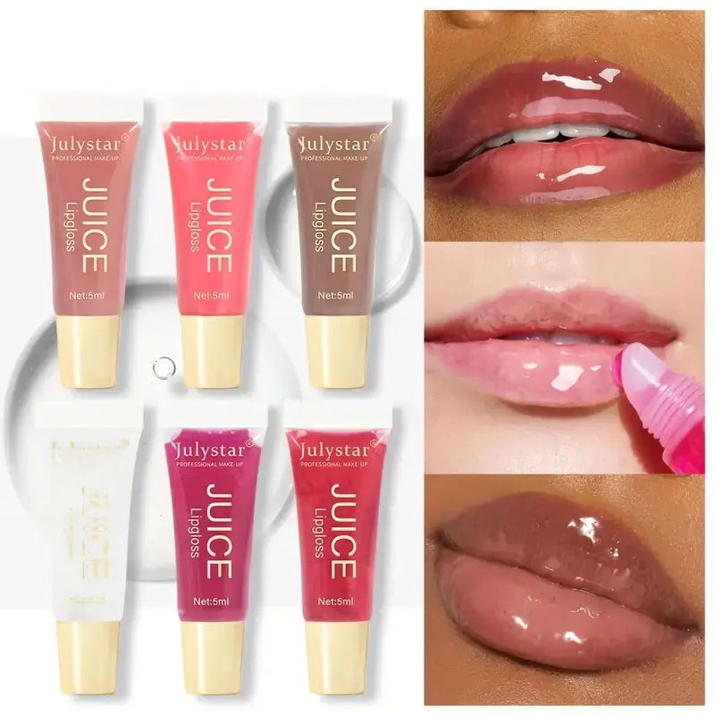 Transparent Lip Oil Jelly that moisturizes and softens lips. Fruity scent and glossy finish