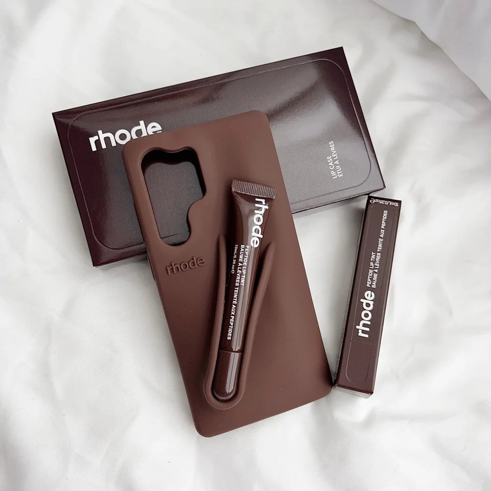 Silicone case for Samsung Galaxy with lipstick holder. Practical and stylish protection