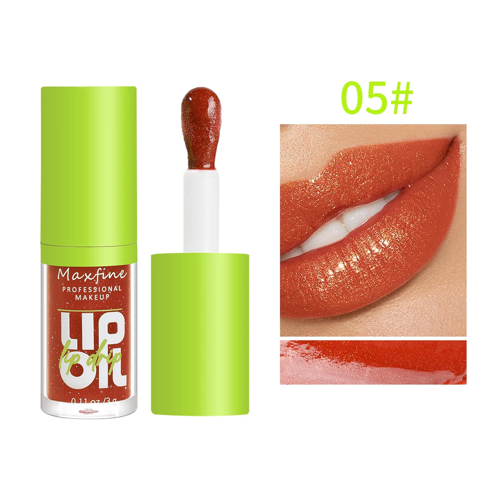 Transparent and nourishing liquid gloss. Leaves lips soft, shiny, and irresistible